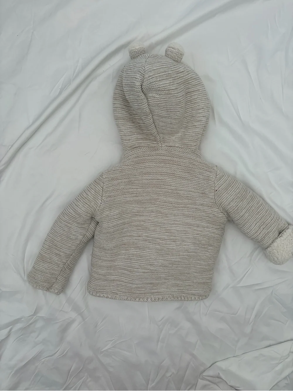 Carter's Cream Sherpa-Lined Knit Sweater